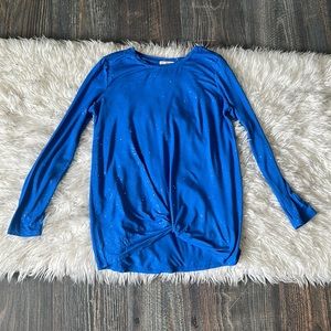 Girls blue long sleeve shirt
